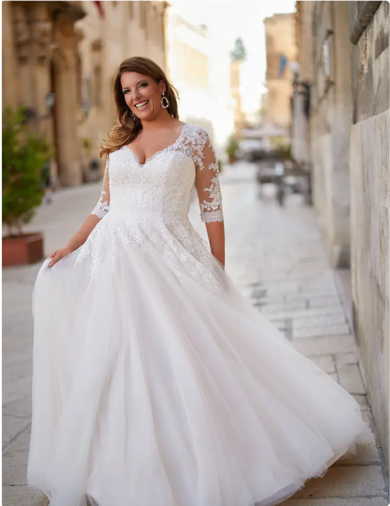 Miss Emily Plus Size bruidsjurk - plus-003