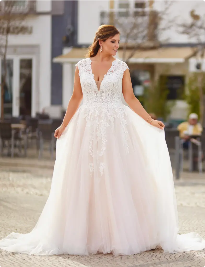 Miss Emily Plus Size bruidsjurk - plus-006